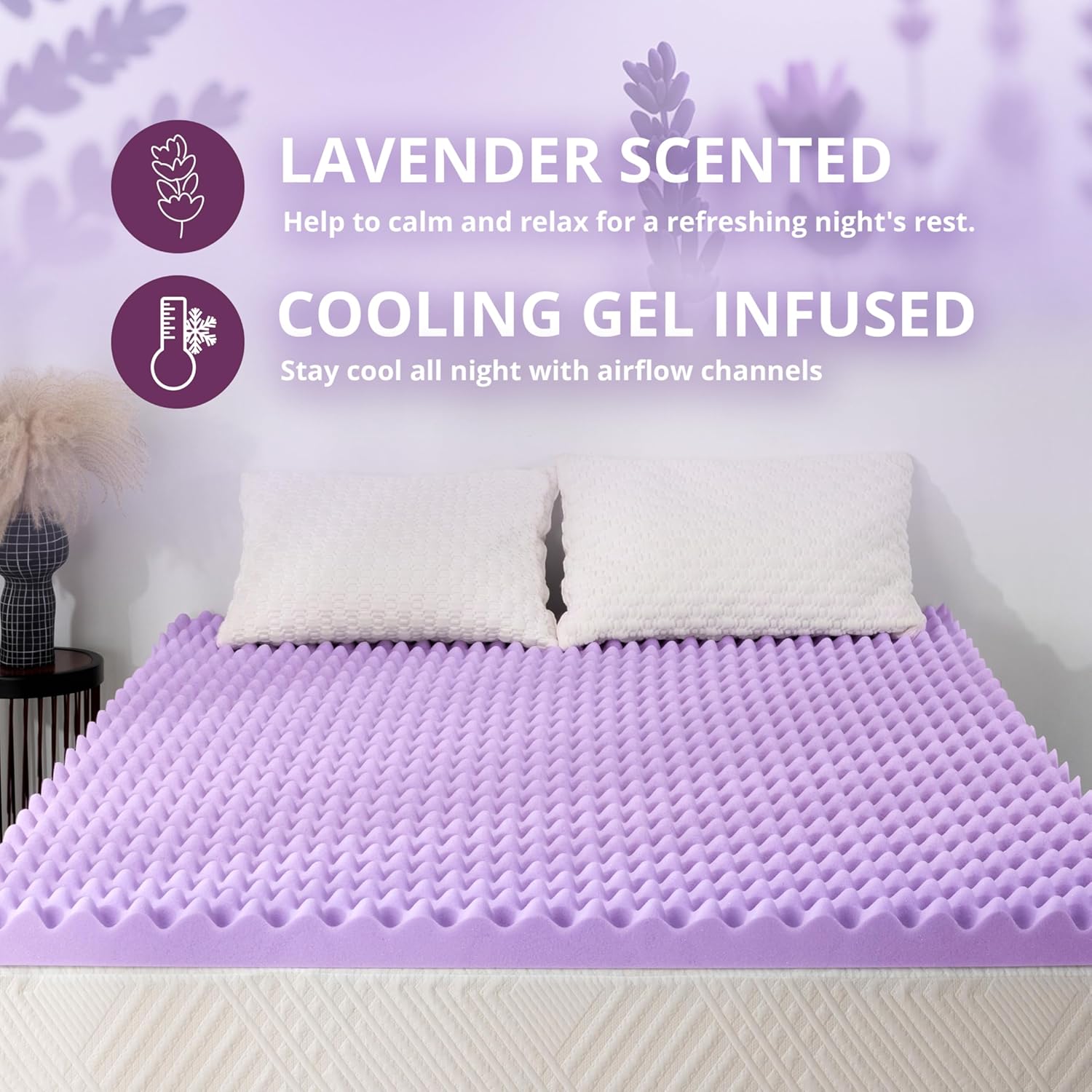 3 Inch Egg Crate Queen Memory  - Memory Foam Topper บทวิจารณ์และราคา